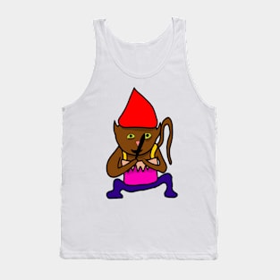 cat loves playing drums Tank Top